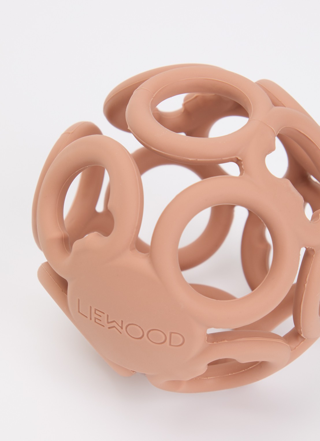 Liewood Jasmin bijtring 9 cm - voorkant 2 abrikoos