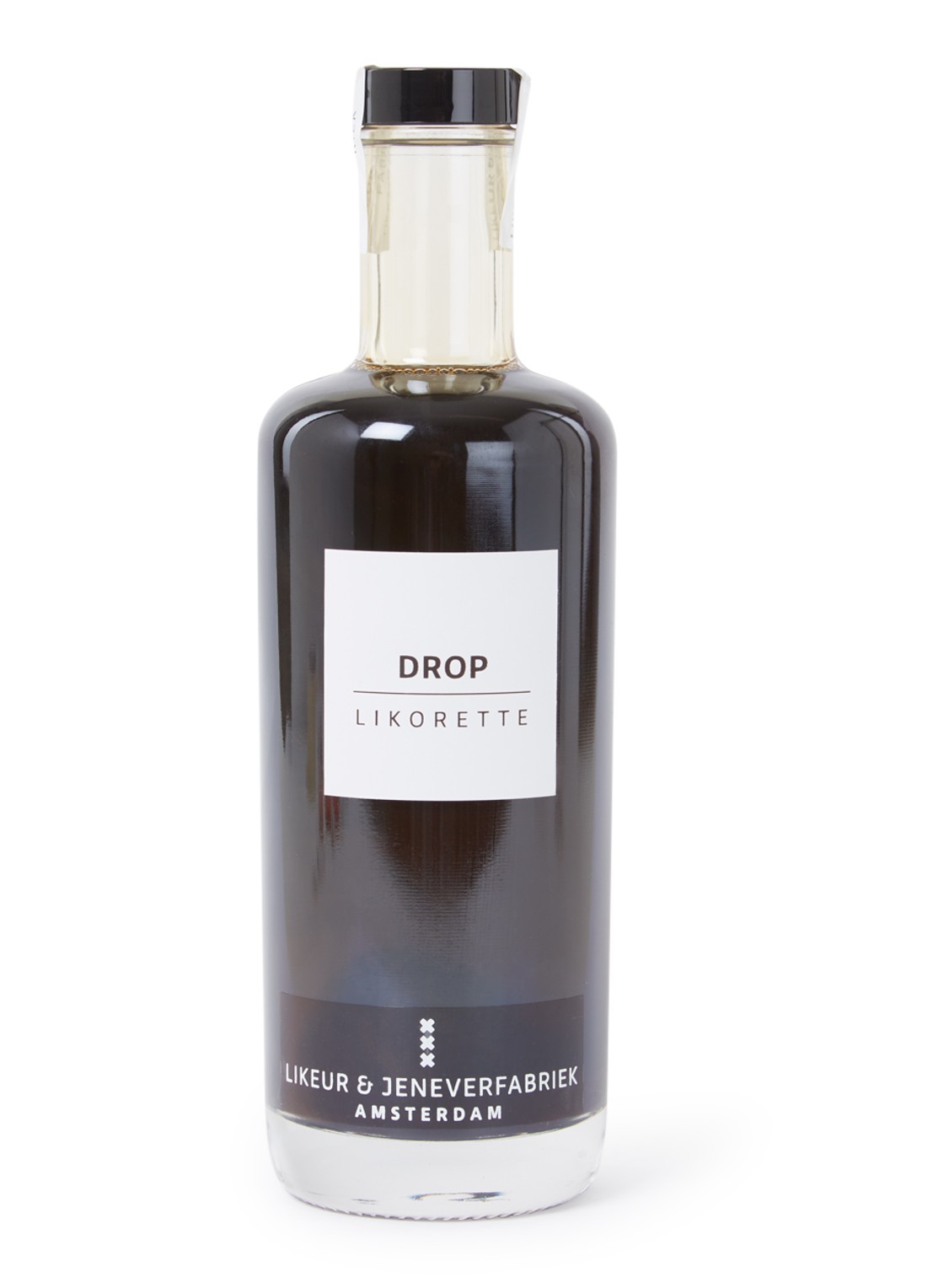 Likeur & Jeneverfabriek Amsterdam Drop likorette 50 cl - voorkant zwart