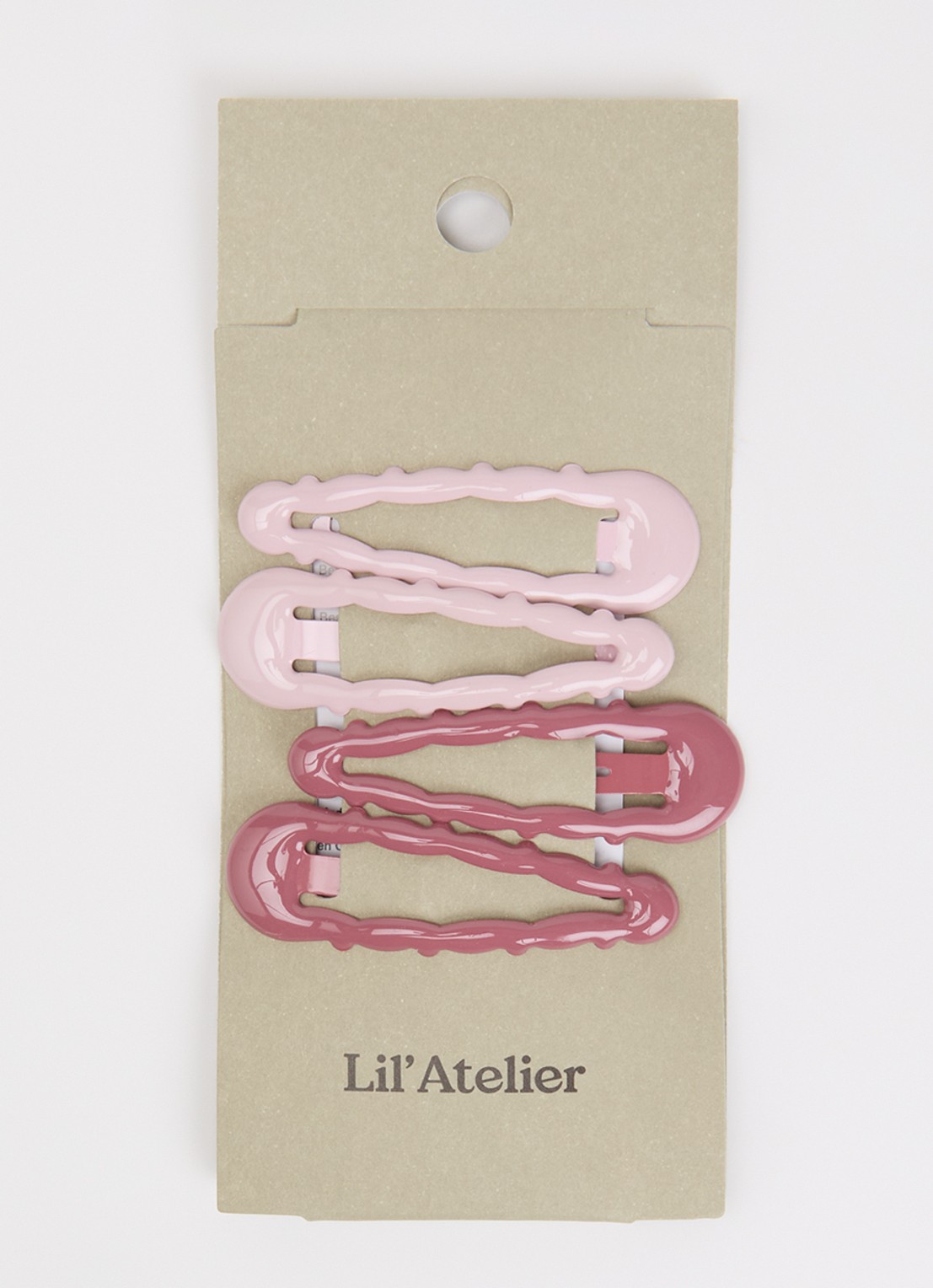 Lil 'Atelier Hanne haarclip set van 4  - voorkant violet