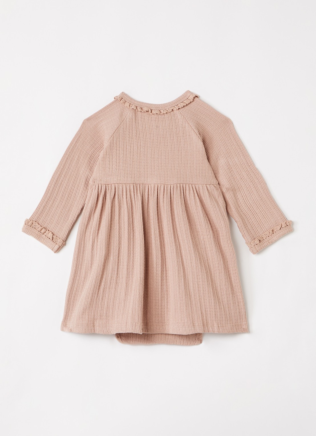 Lil 'Atelier NBFBabette jurk met ronde hals - achterkant oudroze