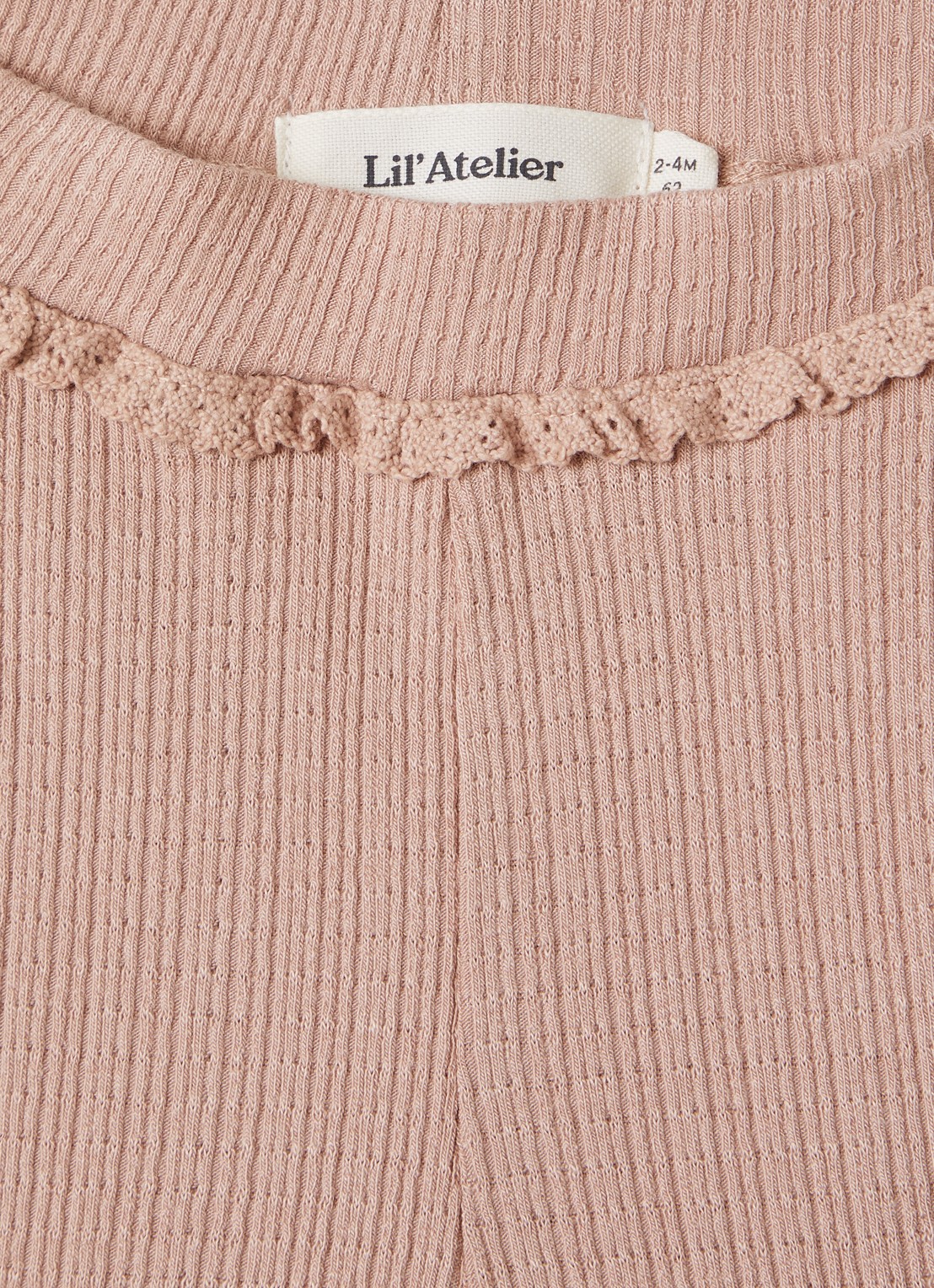 Lil 'Atelier NBFBabette legging met ruches - detail oudroze