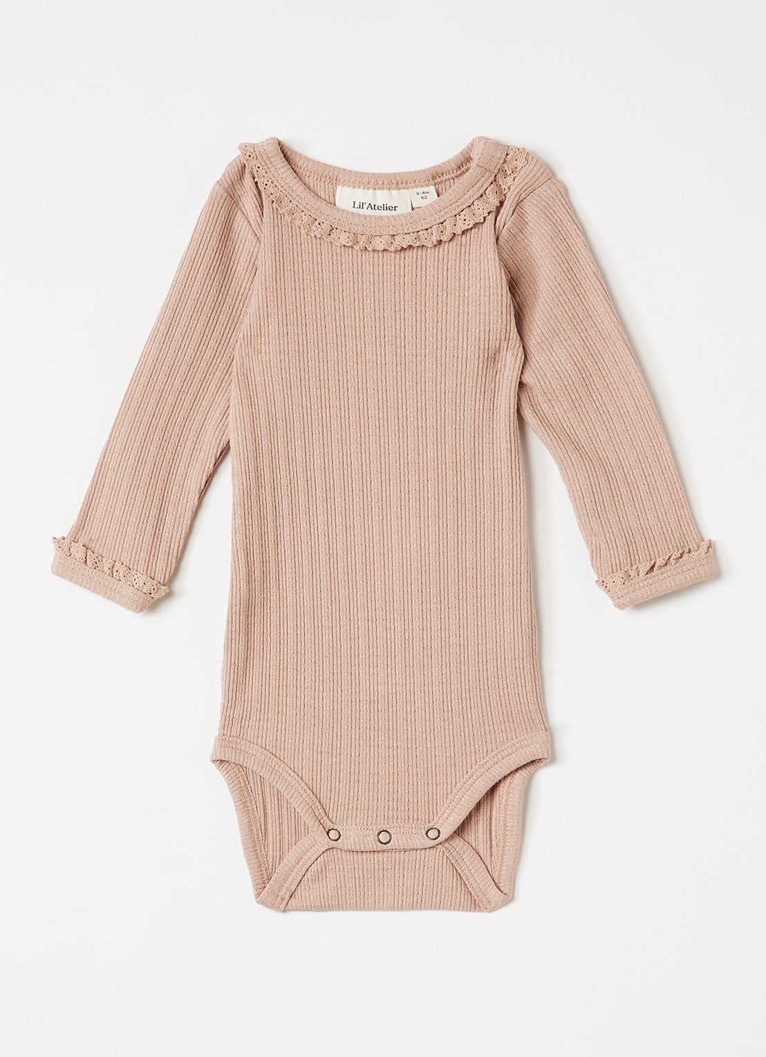 Lil 'Atelier NBFBabette romper - voorkant donkerbruin