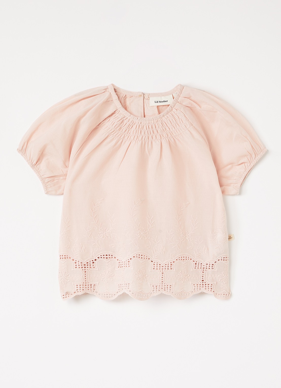 Lil 'Atelier NBFDayna top met broderie - voorkant oudroze