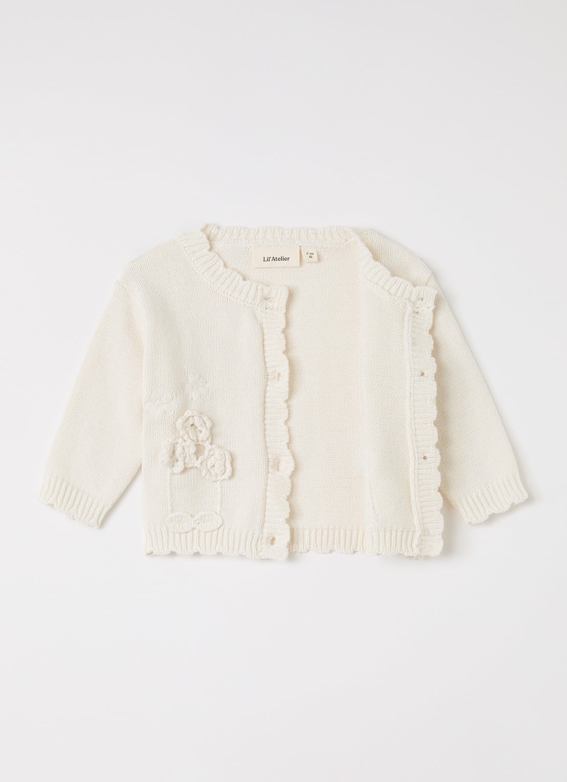 Lil 'Atelier NBFDola grofgebreide blouse - detail 3 beige
