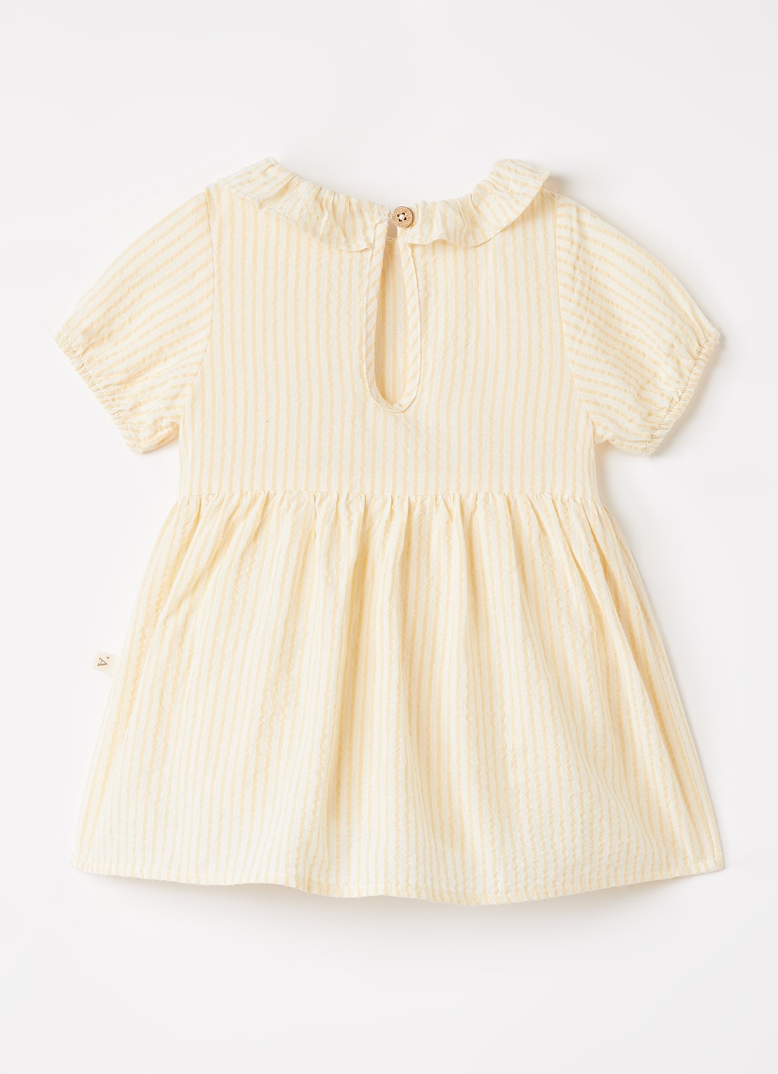 Lil 'Atelier NBFFolly jurk met streepprint - voorkant 3 beige