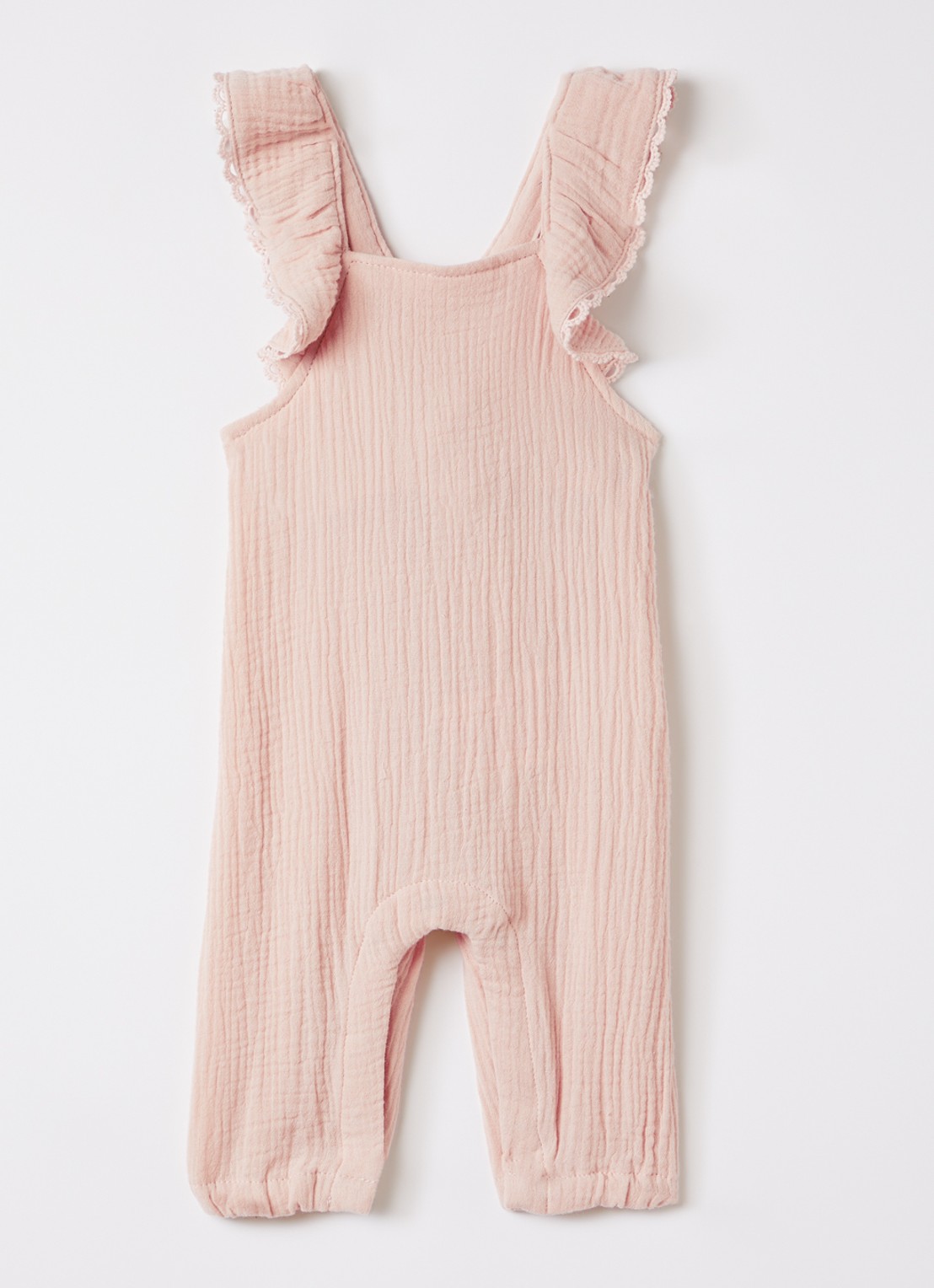 Lil 'Atelier NBFFulina tapered fit tuinbroek - voorkant 3 zalmroze