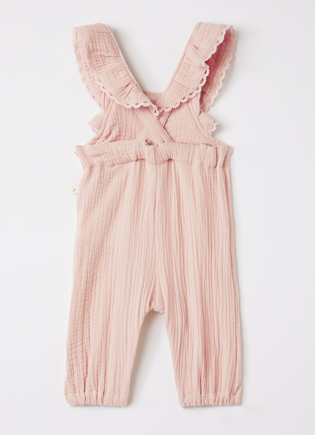 Lil 'Atelier NBFFulina tapered fit tuinbroek - voorkant 4 zalmroze