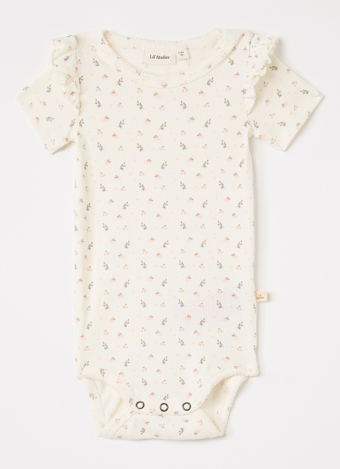 Lil 'Atelier NBFGago Kik romper in  katoenblend - voorkant gebroken wit
