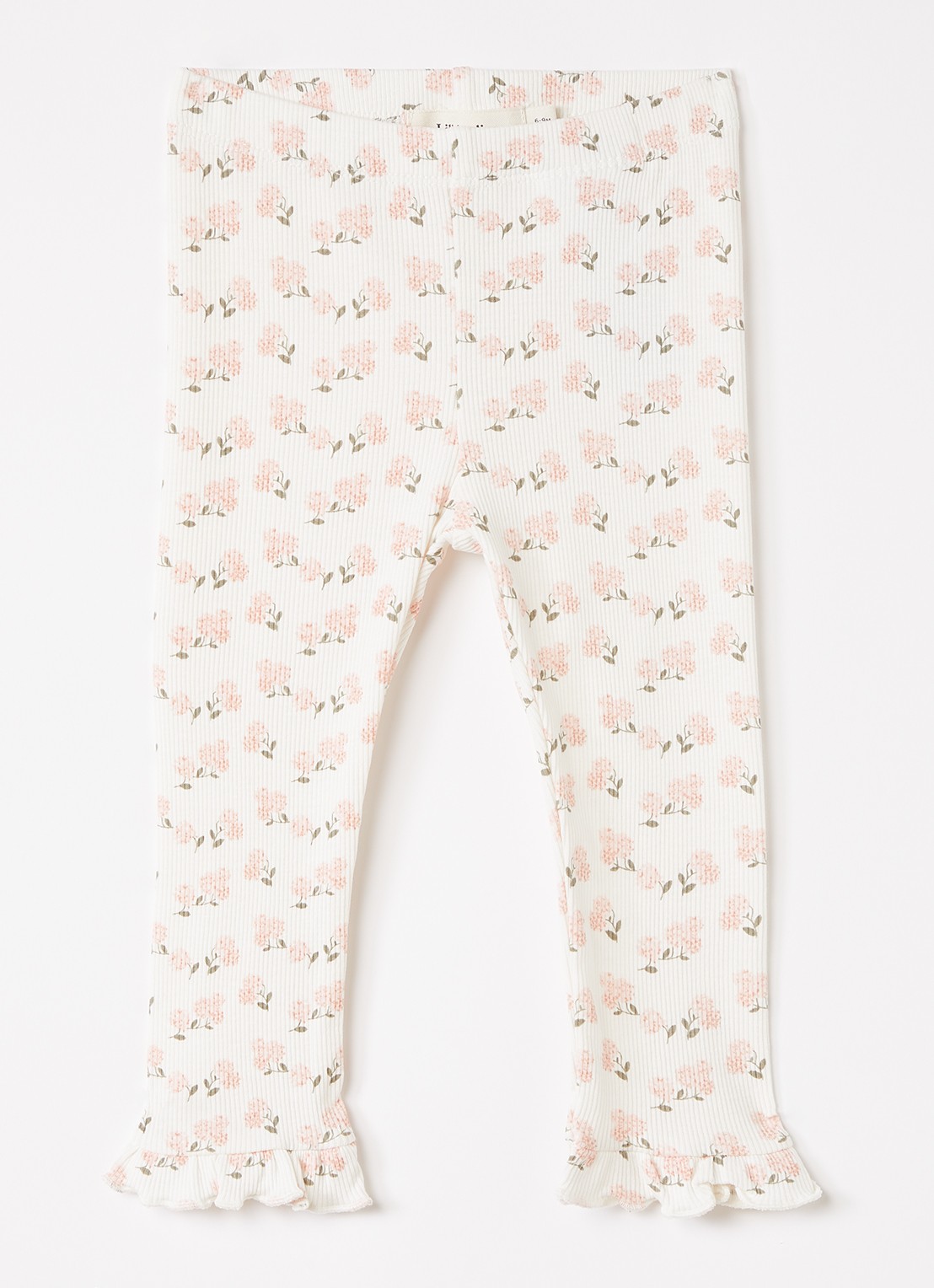 Lil 'Atelier NBFGago legging met bloemenprint - voorkant 5 gebroken wit