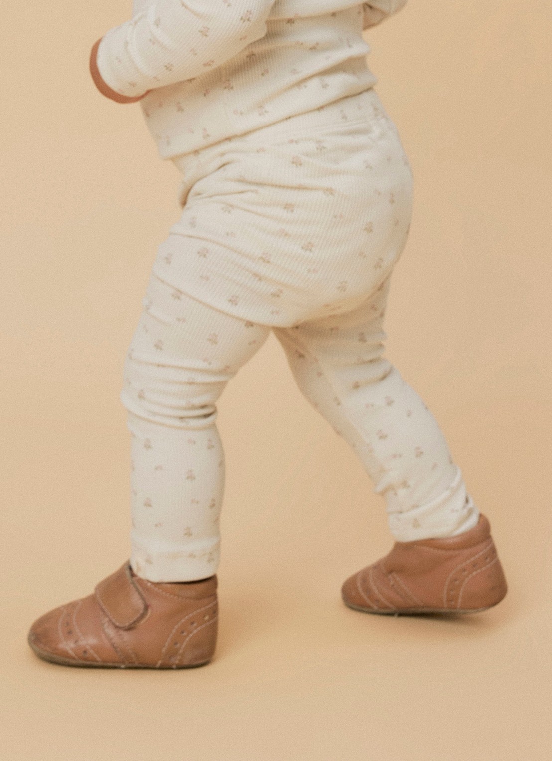 Lil 'Atelier NBFGago legging met print - voorkant 2 beige