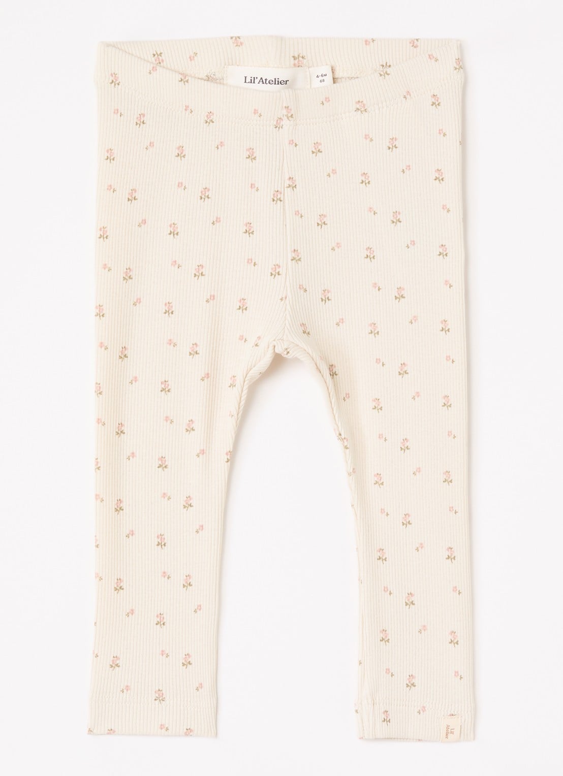Lil 'Atelier NBFGago legging met print - voorkant 3 beige