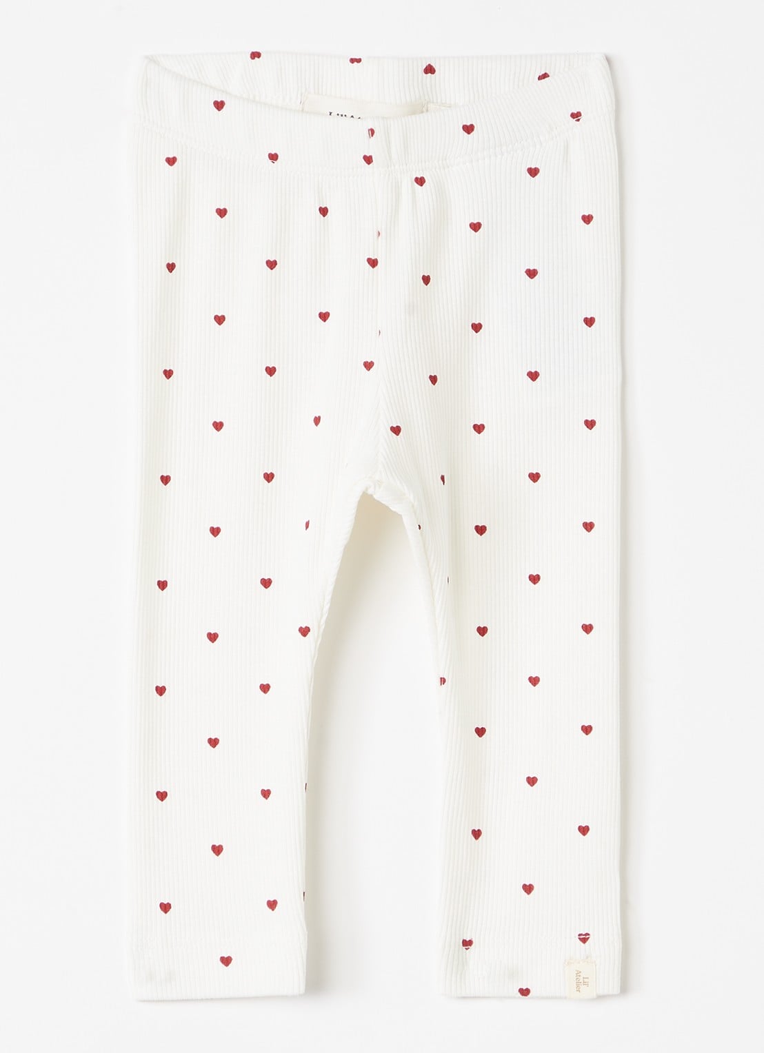 Lil 'Atelier NBFGago legging met print - voorkant gebroken wit