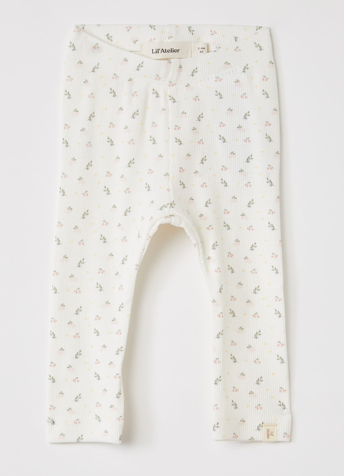 Lil 'Atelier NBFGago legging met print - voorkant gebroken wit