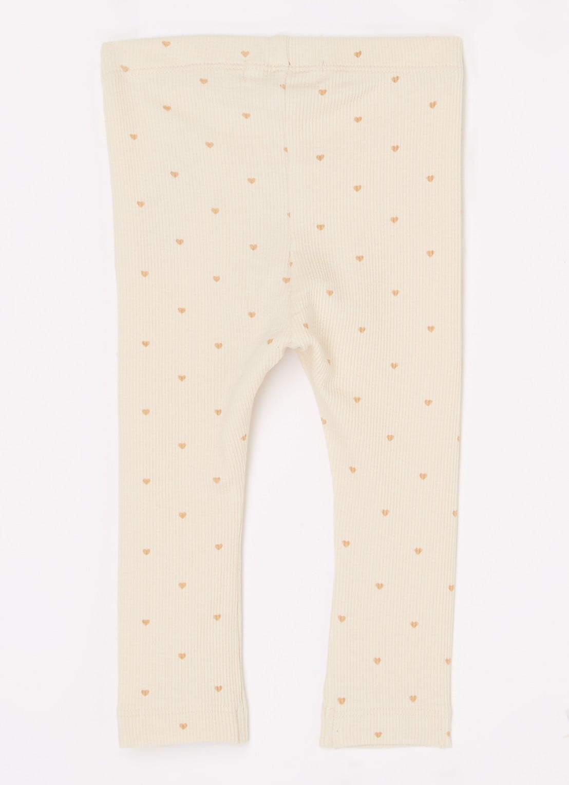 Lil 'Atelier NBFGago ribgebreide legging in  katoenblend - voorkant 3 ivoor