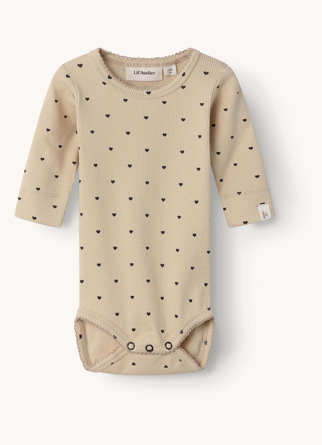 Lil 'Atelier NBFGago romper in  katoenblend - voorkant beige