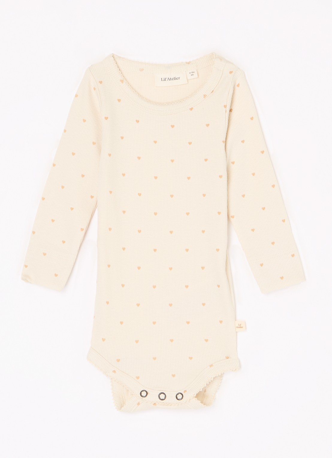 Lil 'Atelier NBFGago romper in  katoenblend - voorkant 2 ivoor