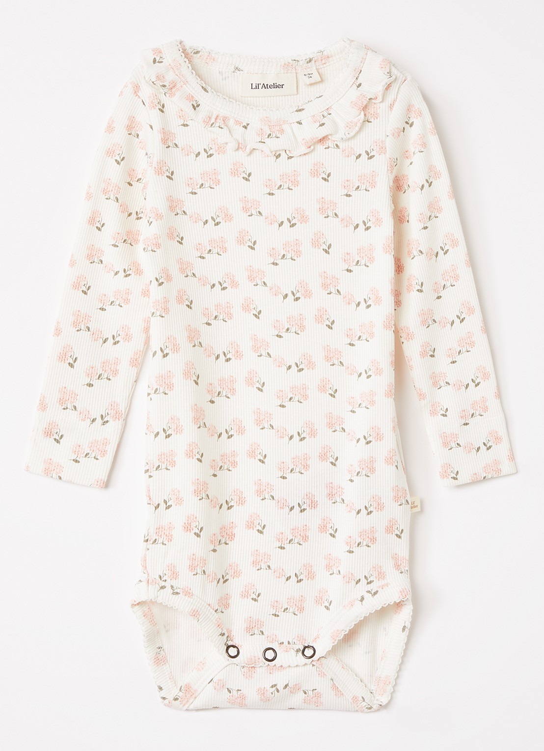 Lil 'Atelier NBFGago romper met print - voorkant 3 gebroken wit