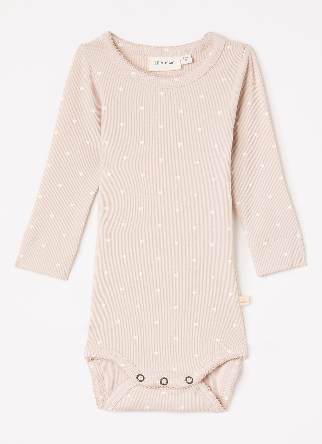Lil 'Atelier NBFGago romper met print - voorkant 2 taupe