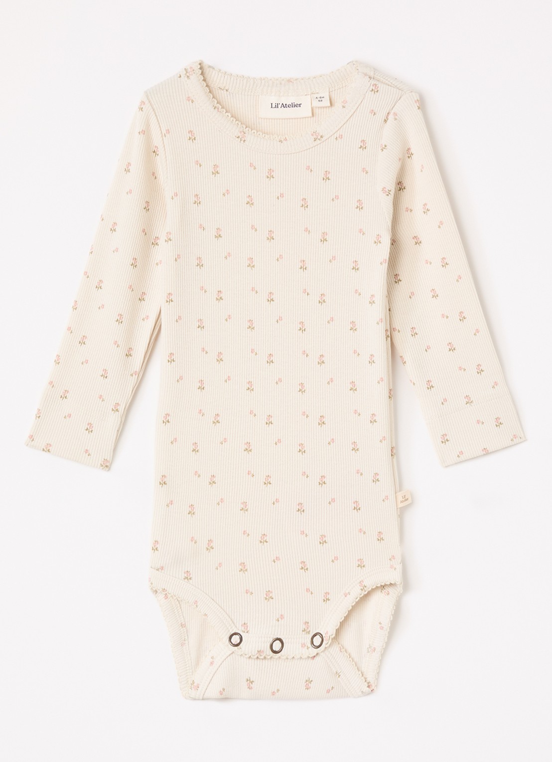 Lil 'Atelier NBFGago romper met print - voorkant beige