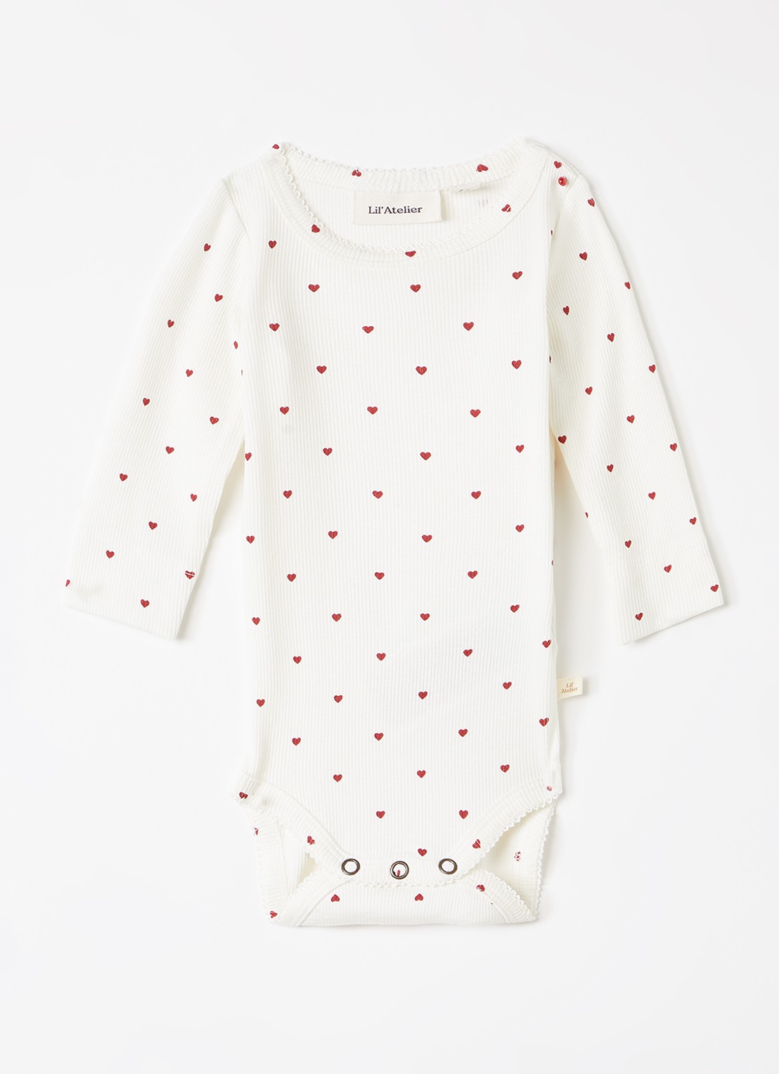 Lil 'Atelier NBFGago romper met print - voorkant gebroken wit
