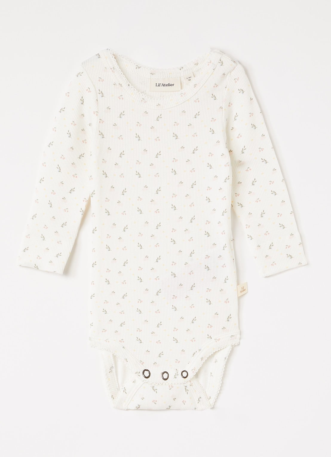 Lil 'Atelier NBFGago romper met print - voorkant gebroken wit