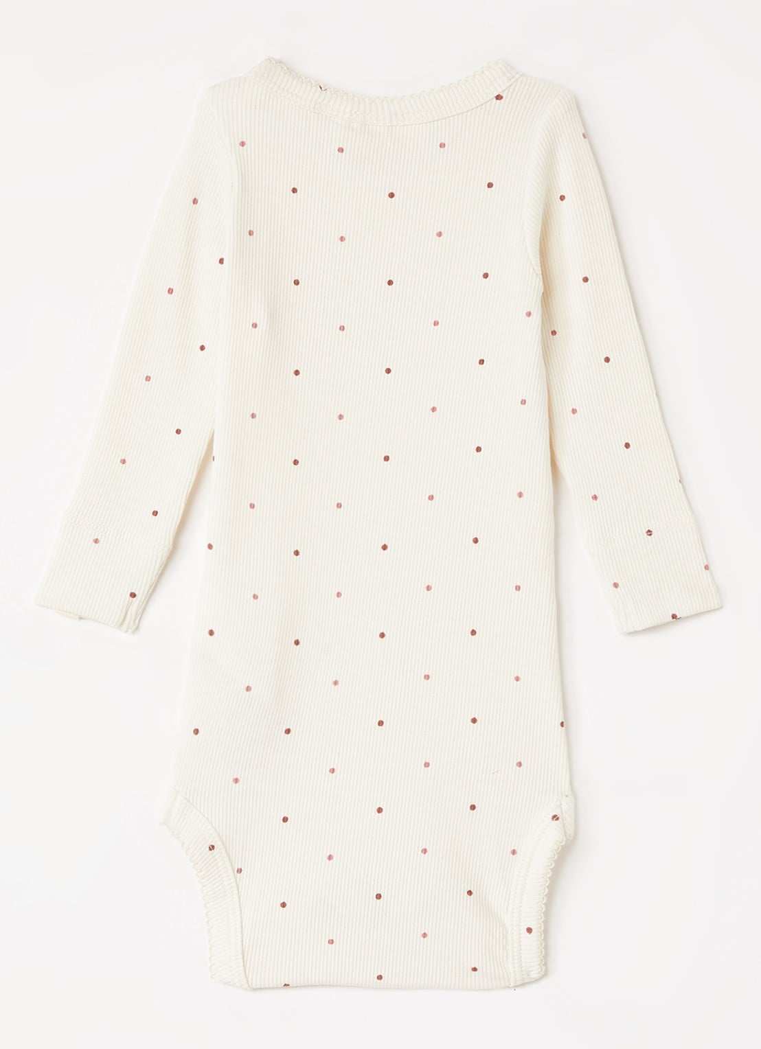 Lil 'Atelier NBFGago romper met stippenprint - voorkant 2 gebroken wit