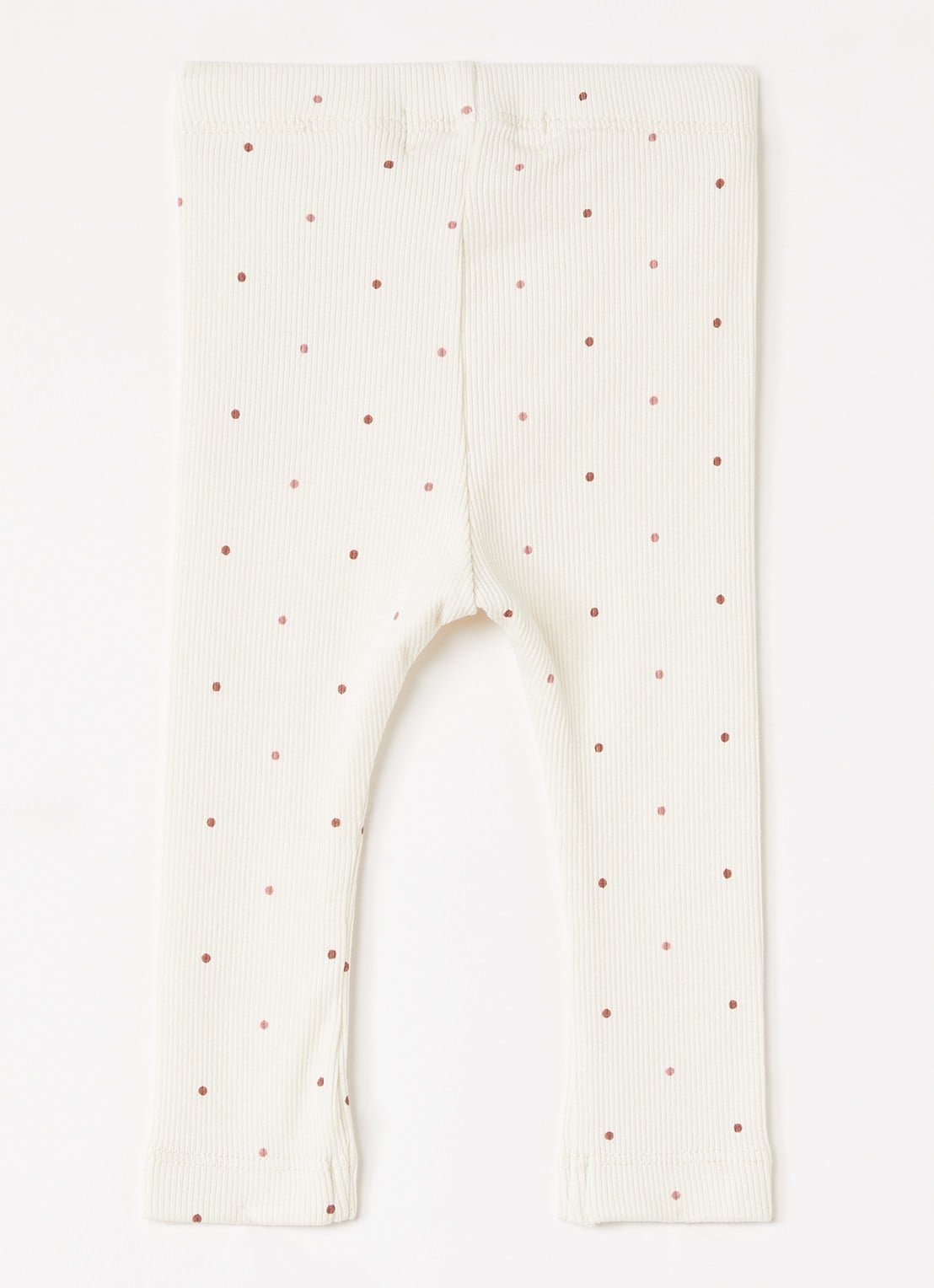 Lil 'Atelier NBFGago slim fit legging met stippenprint - voorkant 3 ivoor