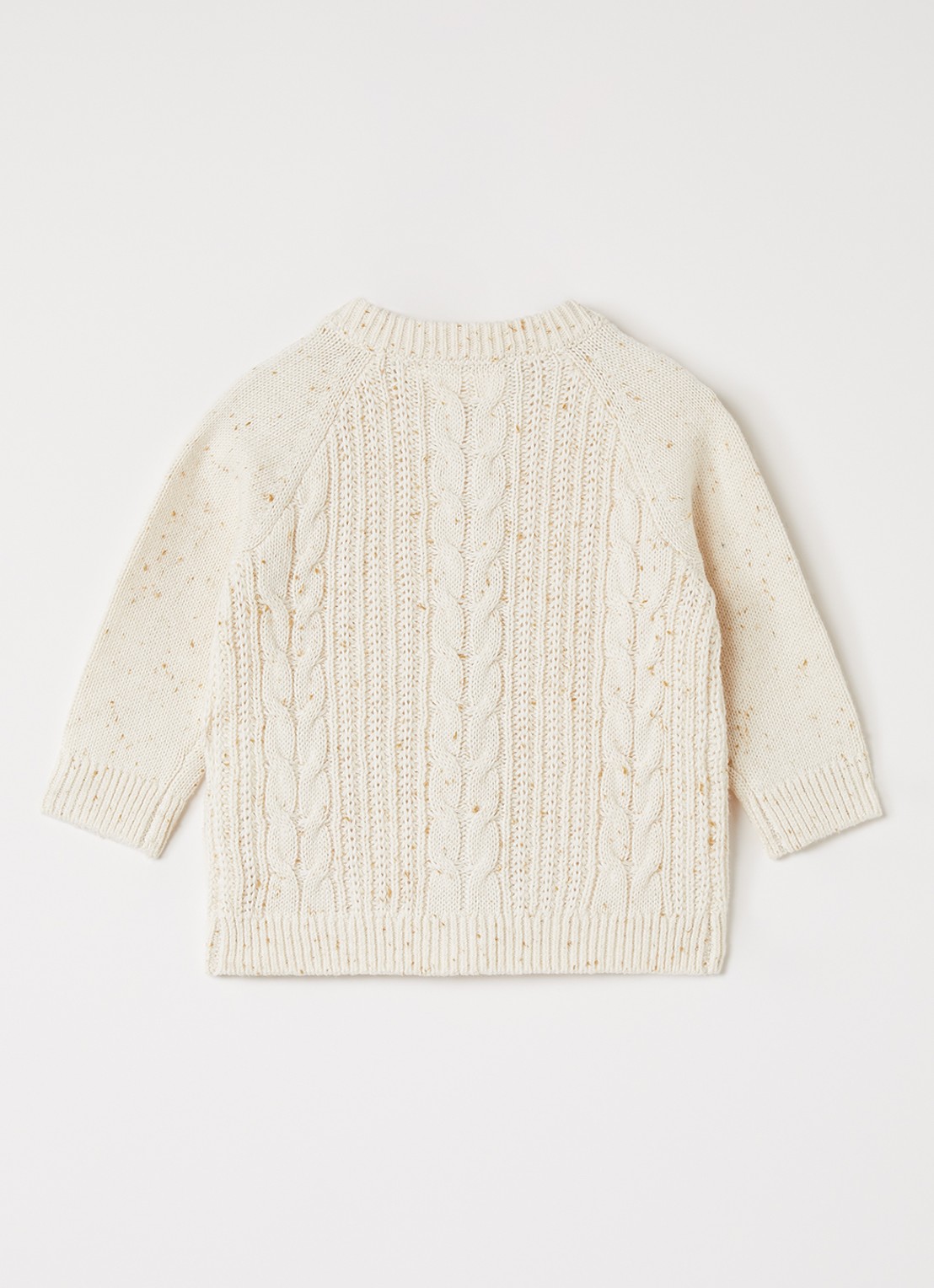 Lil 'Atelier NBFGalto grofgebreid vest  - achterkant 3 creme
