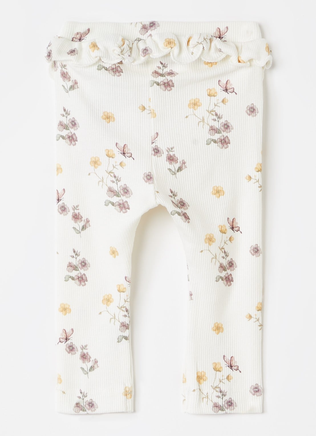 Lil 'Atelier NBFGavo legging met bloemenprint - voorkant 3 gebroken wit