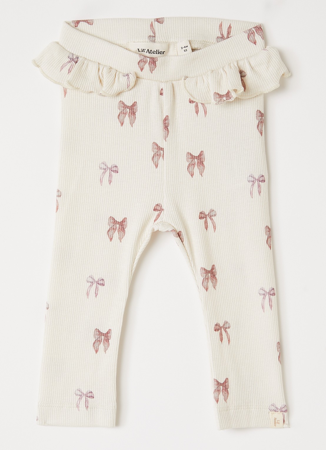 Lil 'Atelier NBFGavo legging met print - voorkant 2 gebroken wit