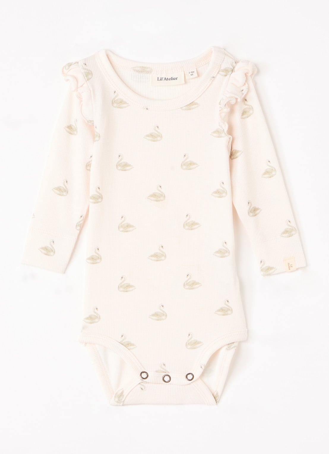 Lil 'Atelier NBFGavo ribgebreide romper   - voorkant lichtroze