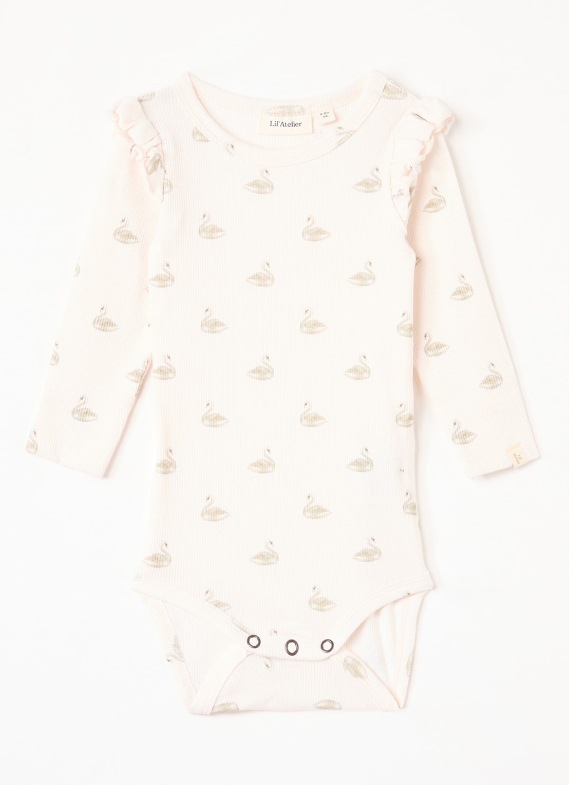 Lil 'Atelier NBFGavo ribgebreide romper   - voorkant 3 lichtroze