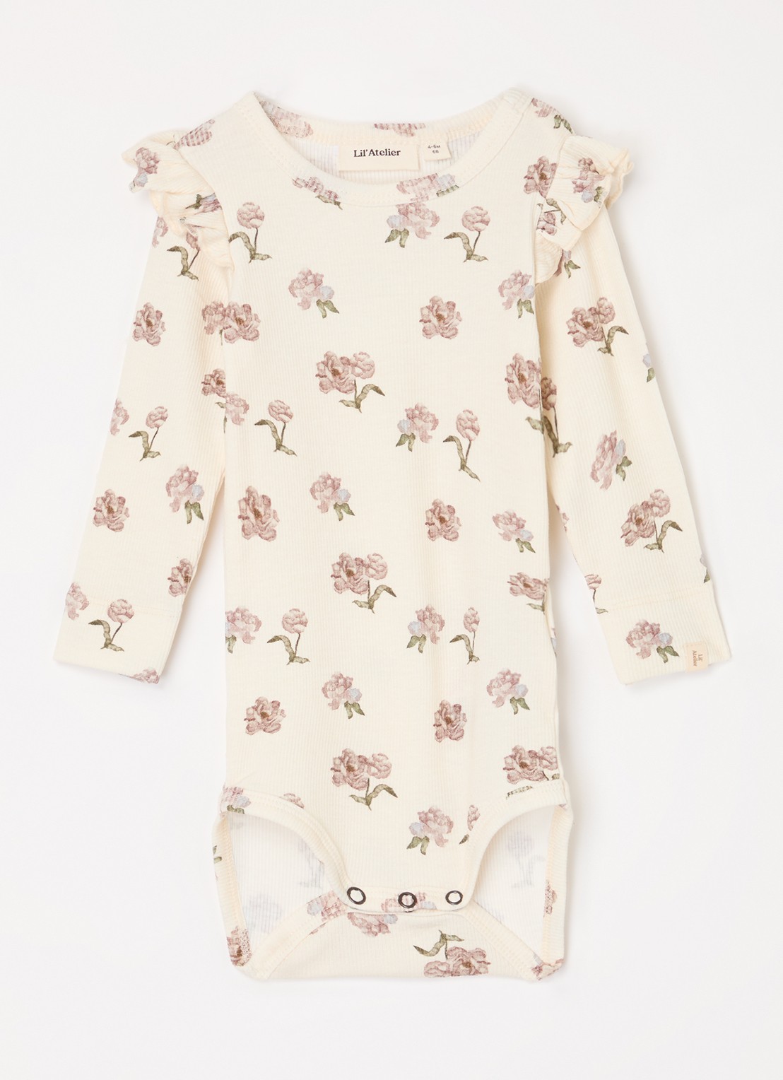 Lil 'Atelier NBFGavo romper in  katoenblend - voorkant 2 beige