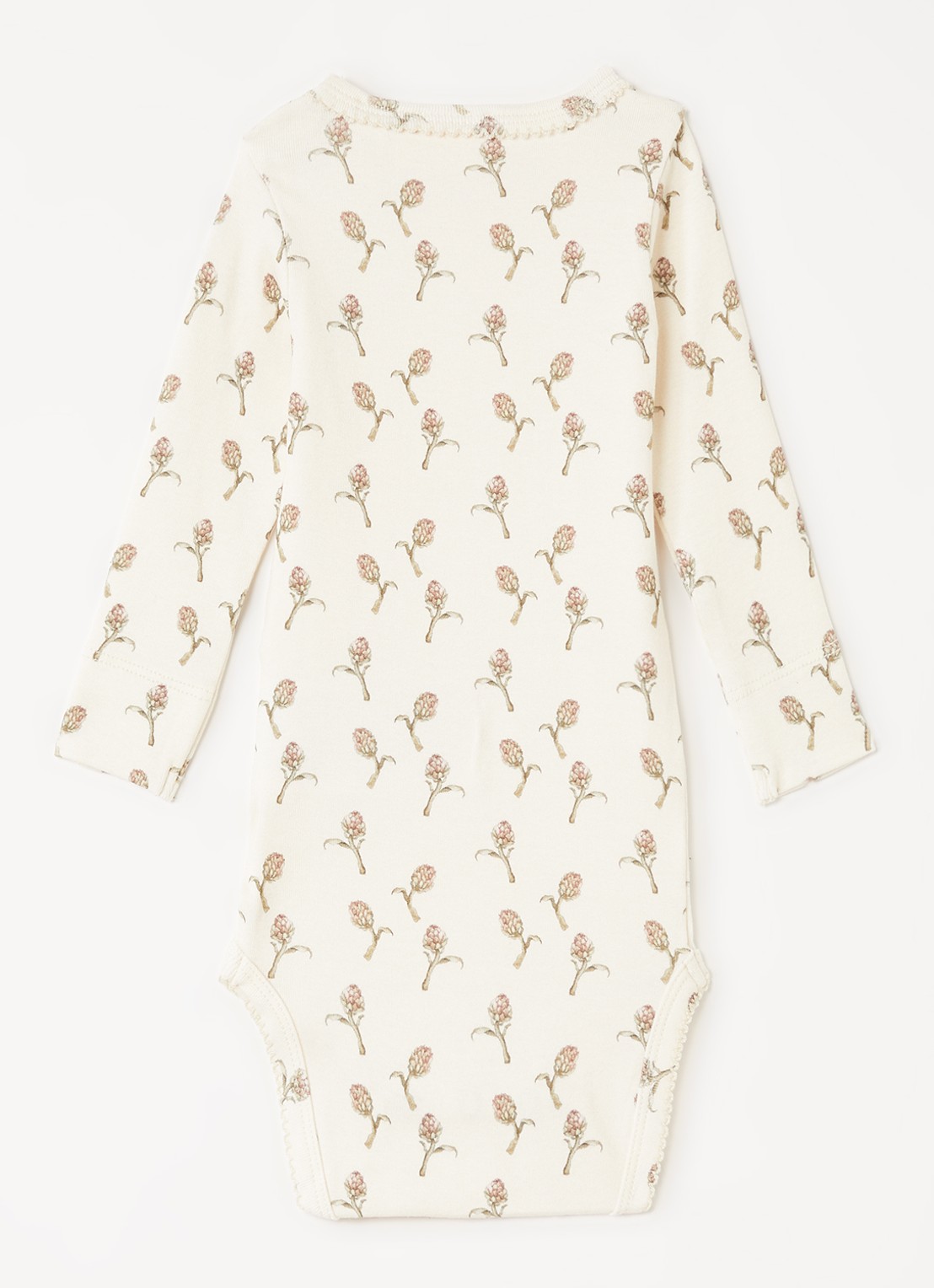 Lil 'Atelier NBFGayo Sig romper met bloemenprint - voorkant 2 ivoor