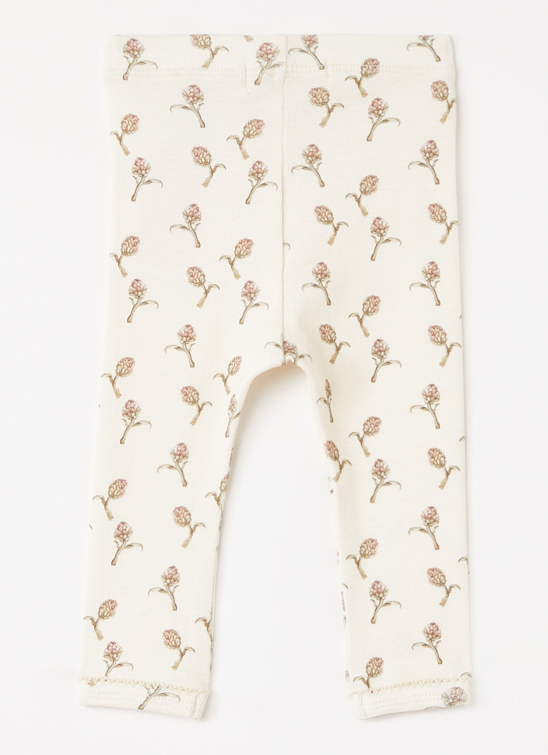 Lil 'Atelier NBFGayo slim fit legging met print - voorkant 3 ivoor