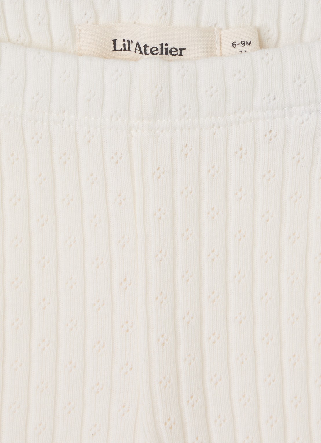 Lil 'Atelier NBFHaldis legging met ribstructuur - detail 3 ivoor