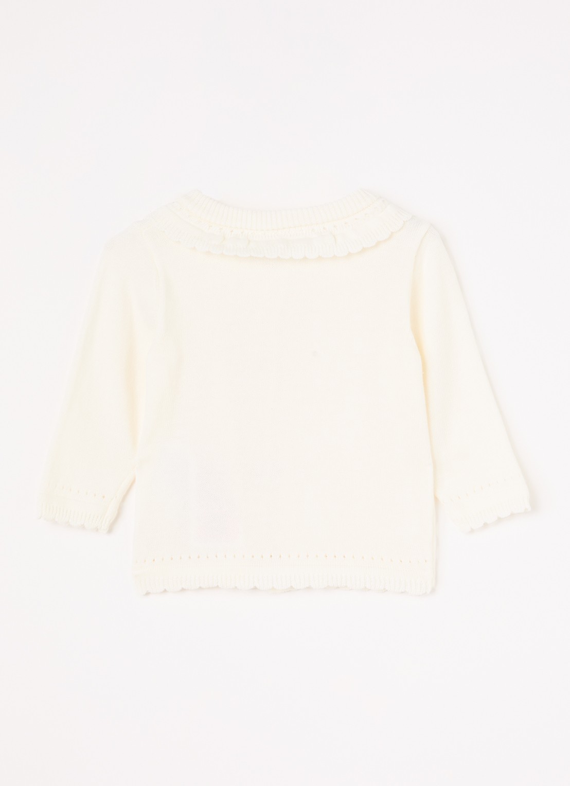 Lil 'Atelier NBFHao fijngebreid vest - achterkant 4 gebroken wit