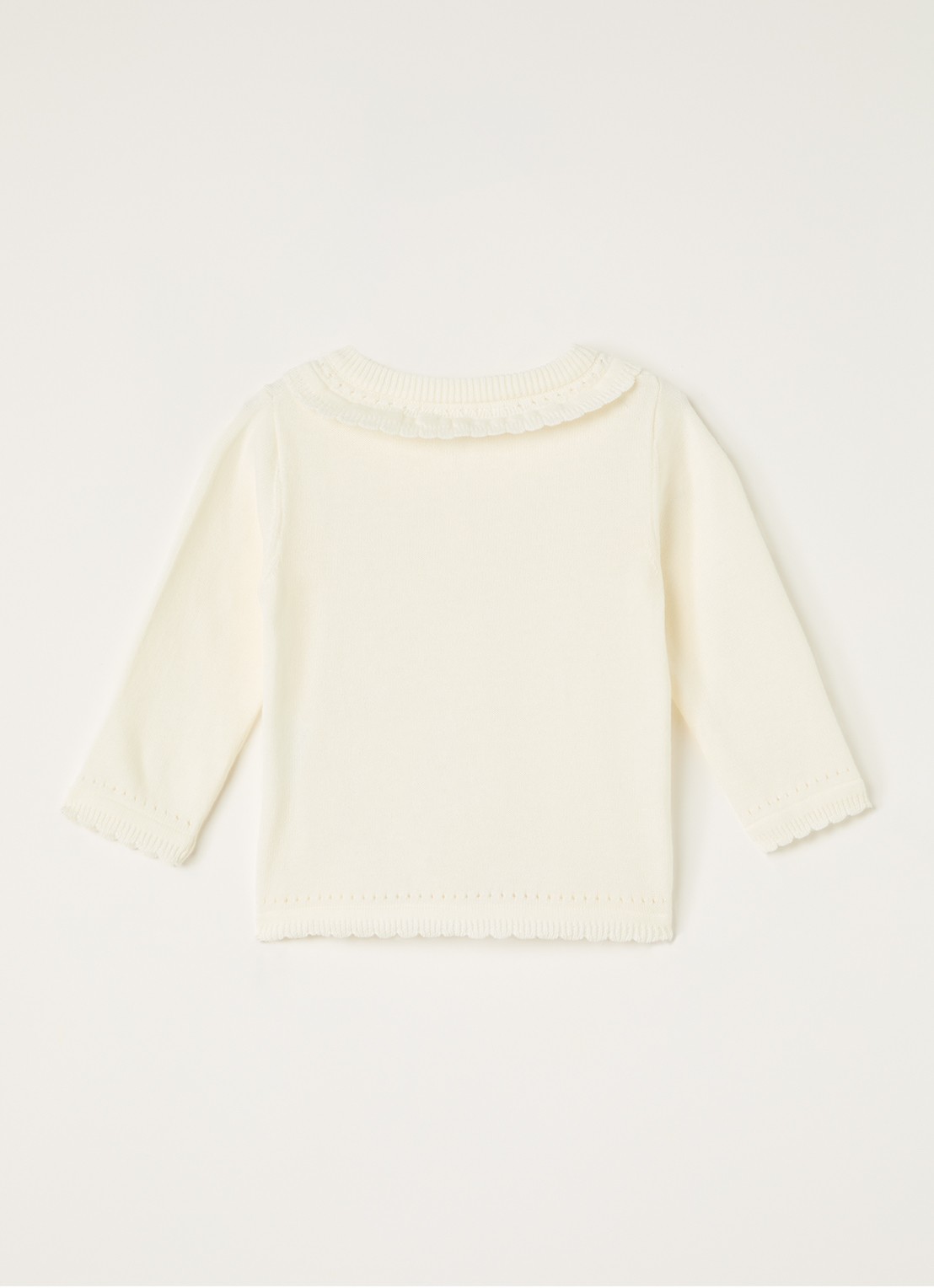 Lil 'Atelier NBFHao fijngebreid vest - achterkant 5 gebroken wit