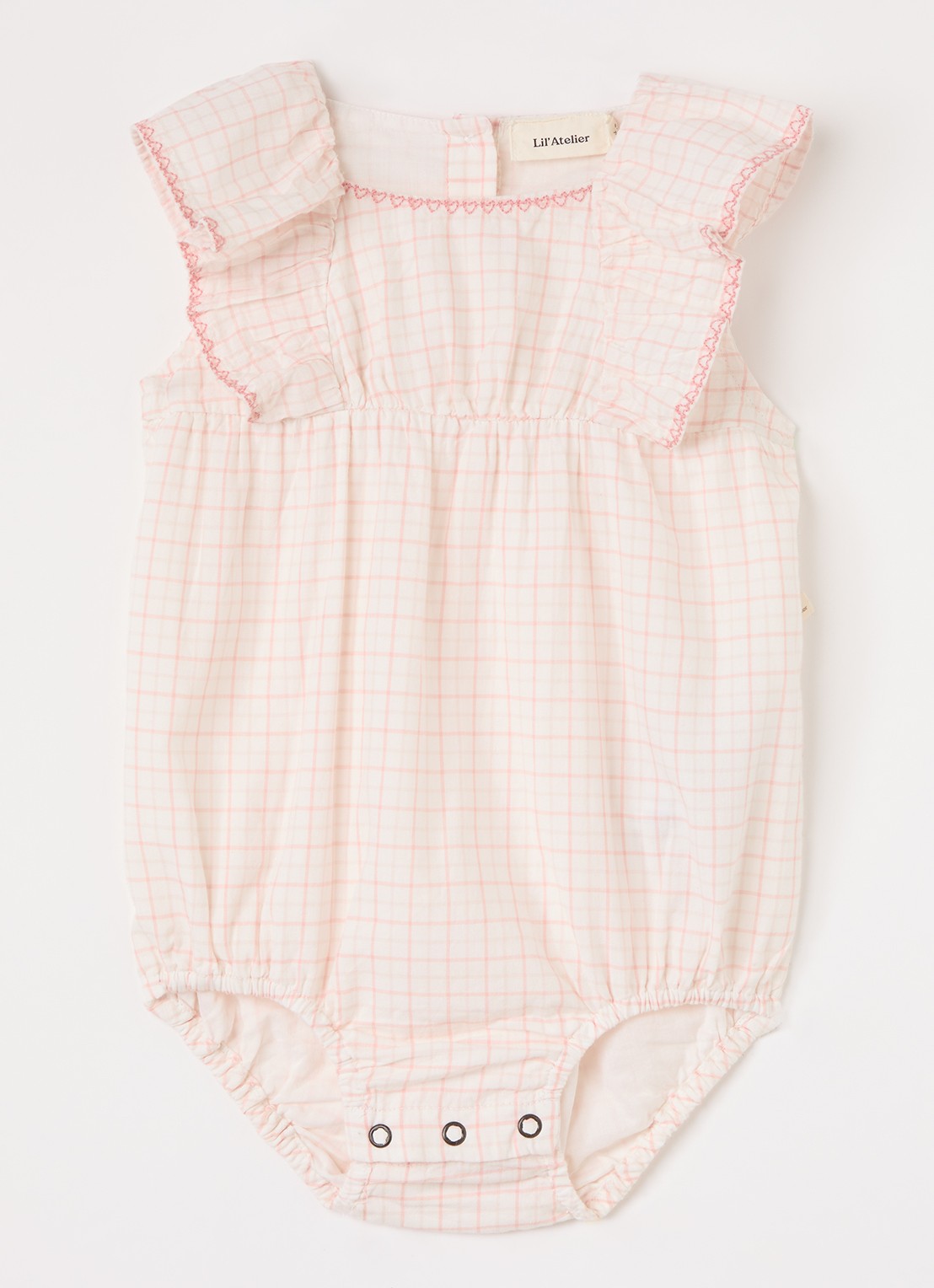 Lil 'Atelier NBFHedda babypak met ruitdessin - voorkant lichtroze