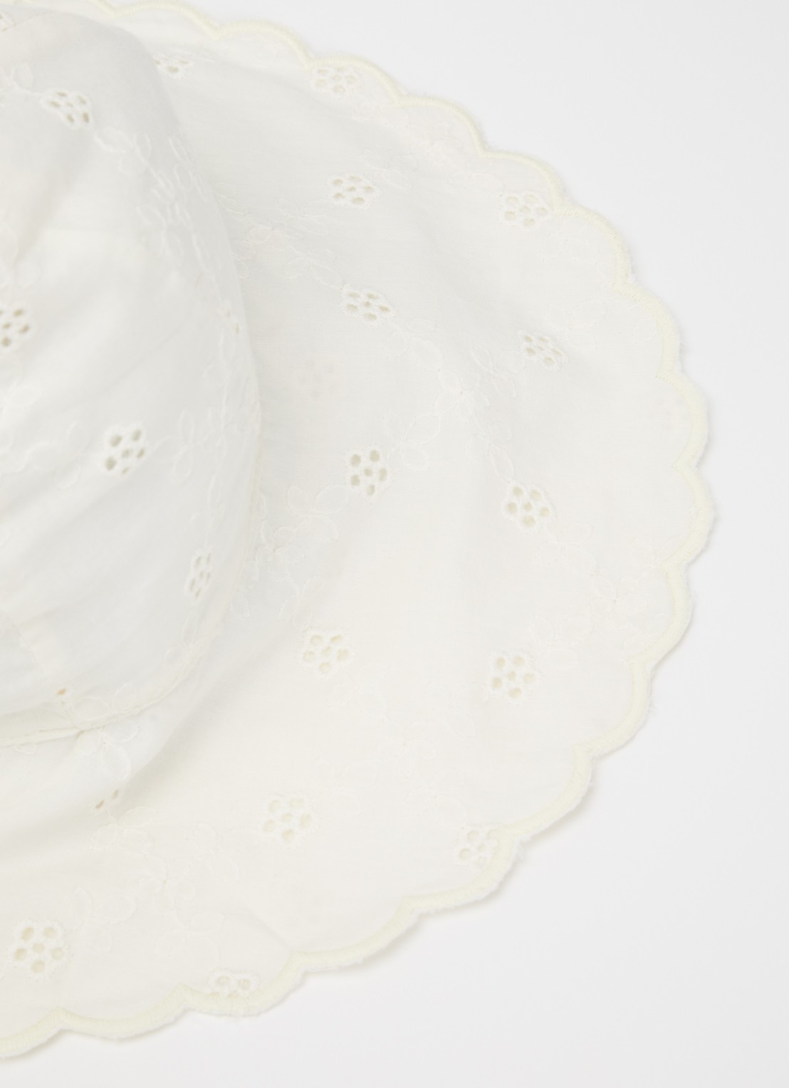 Lil 'Atelier NBFHosa bucket hoed met broderie - detail 2 ivoor