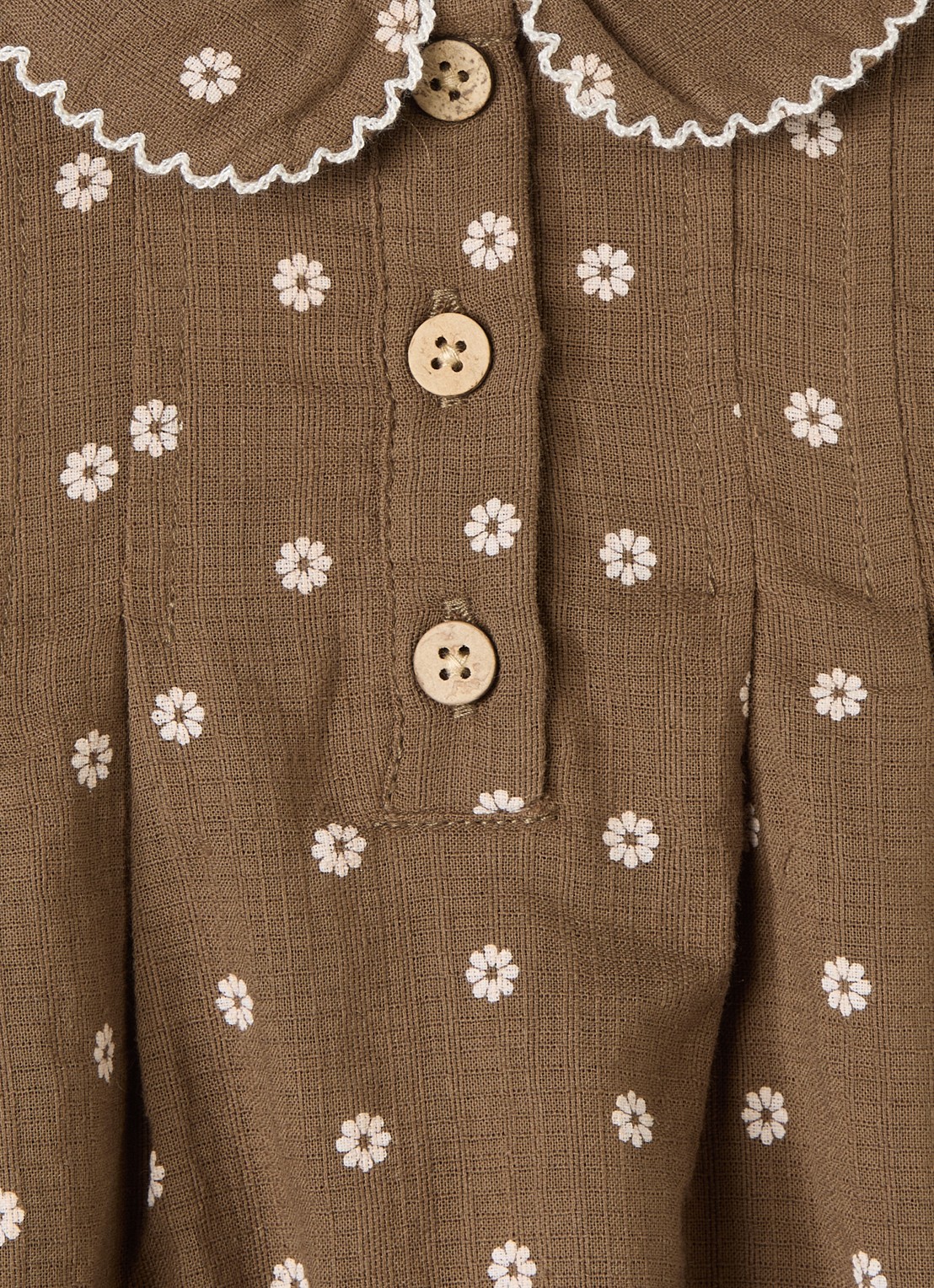 Lil 'Atelier NBFHulla jurk met print - detail 3 bruin