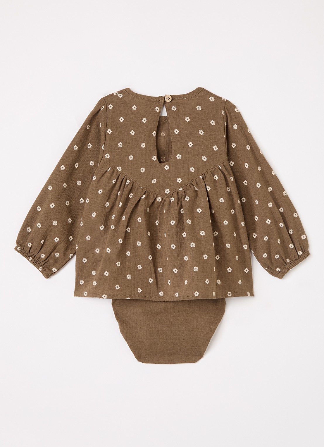 Lil 'Atelier NBFHulla jurk met print - voorkant 3 bruin