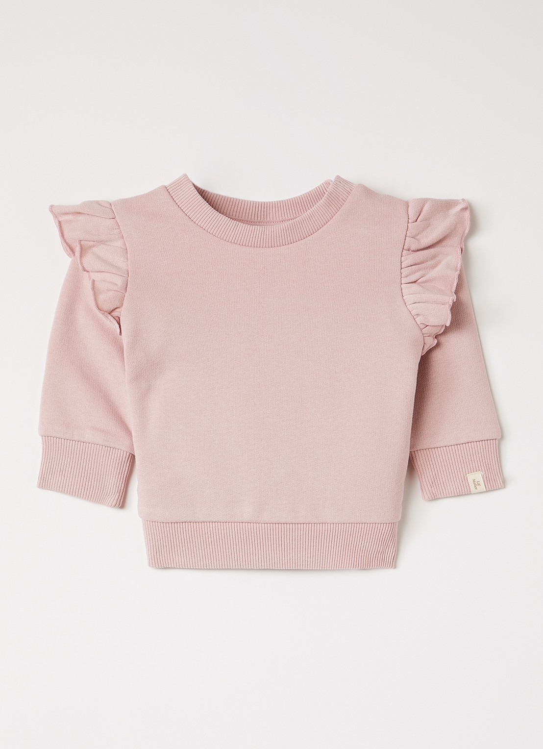 Lil 'Atelier NBFILondon sweater met ruches - voorkant 2 roze