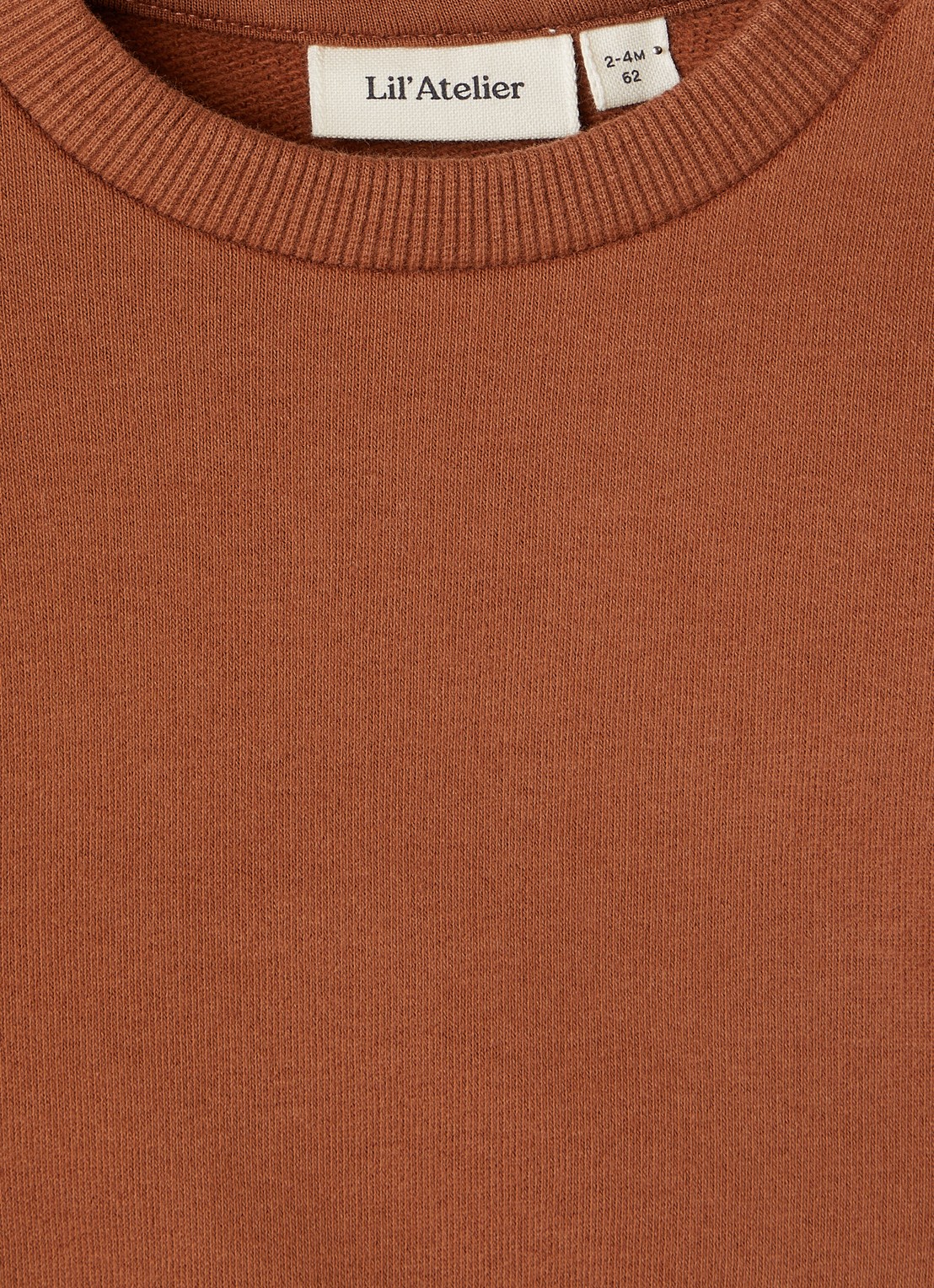 Lil 'Atelier NBFILondon sweater met ruches - detail 3 oranjebruin
