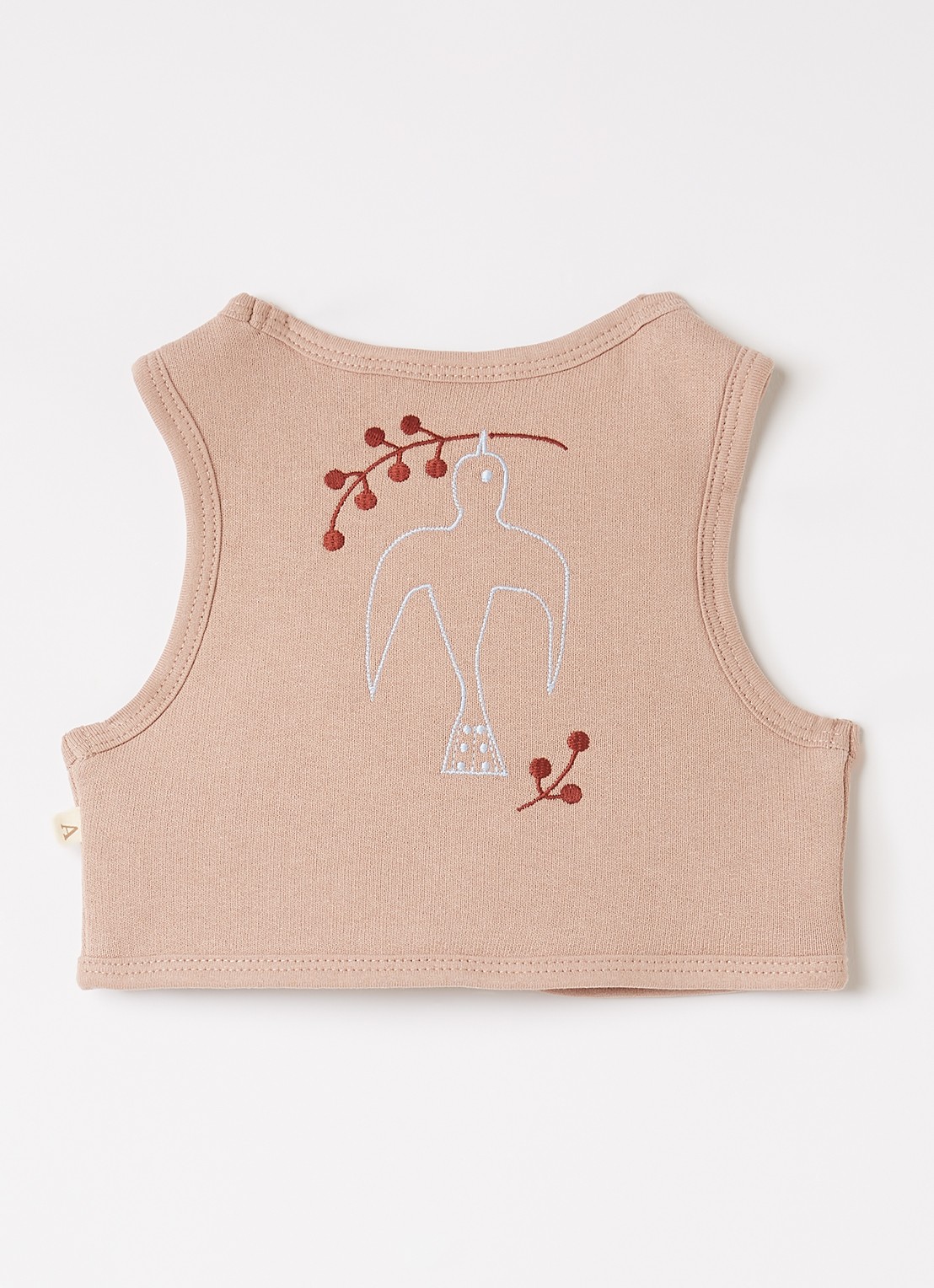 Lil 'Atelier NBFJobo Tia gilet met borduring - achterkant donkerbruin