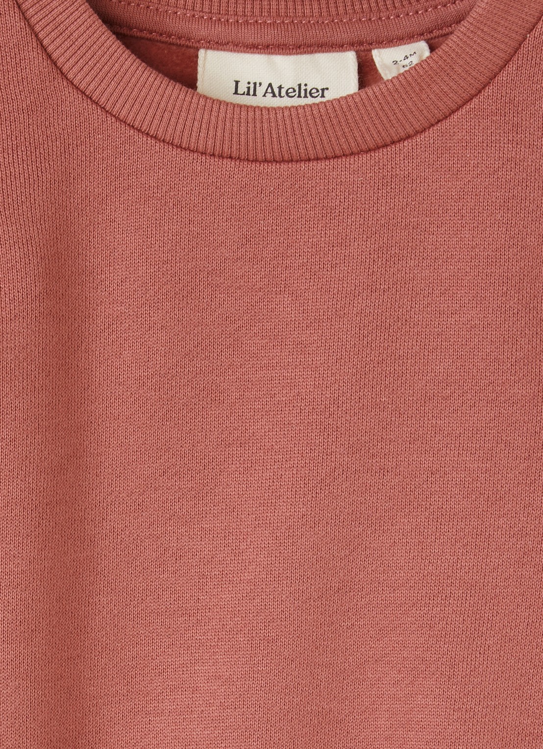Lil 'Atelier NBFKilano sweater met volant - detail 3 koraalroze