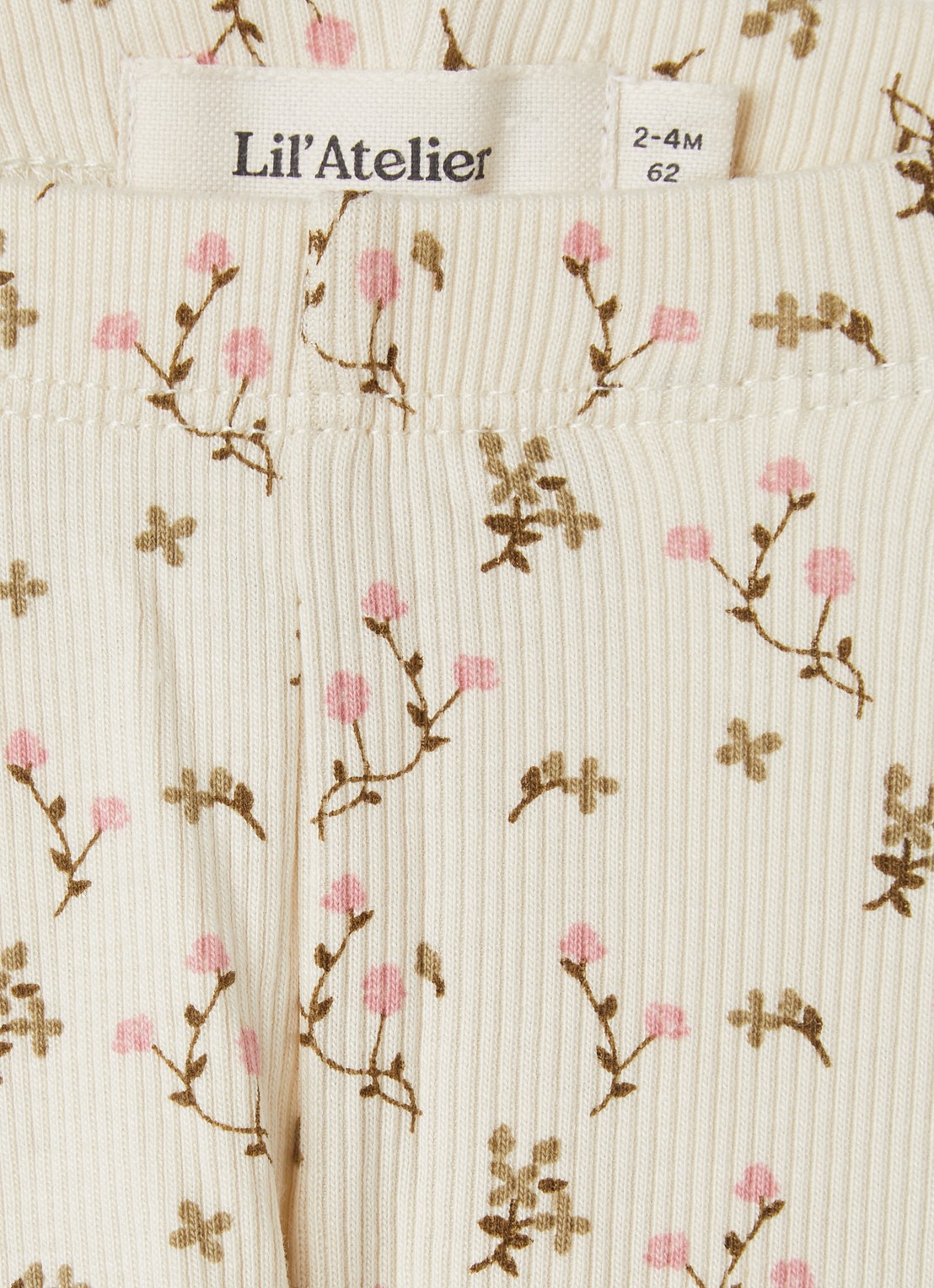 Lil 'Atelier NBFLago legging met bloemenprint - detail creme
