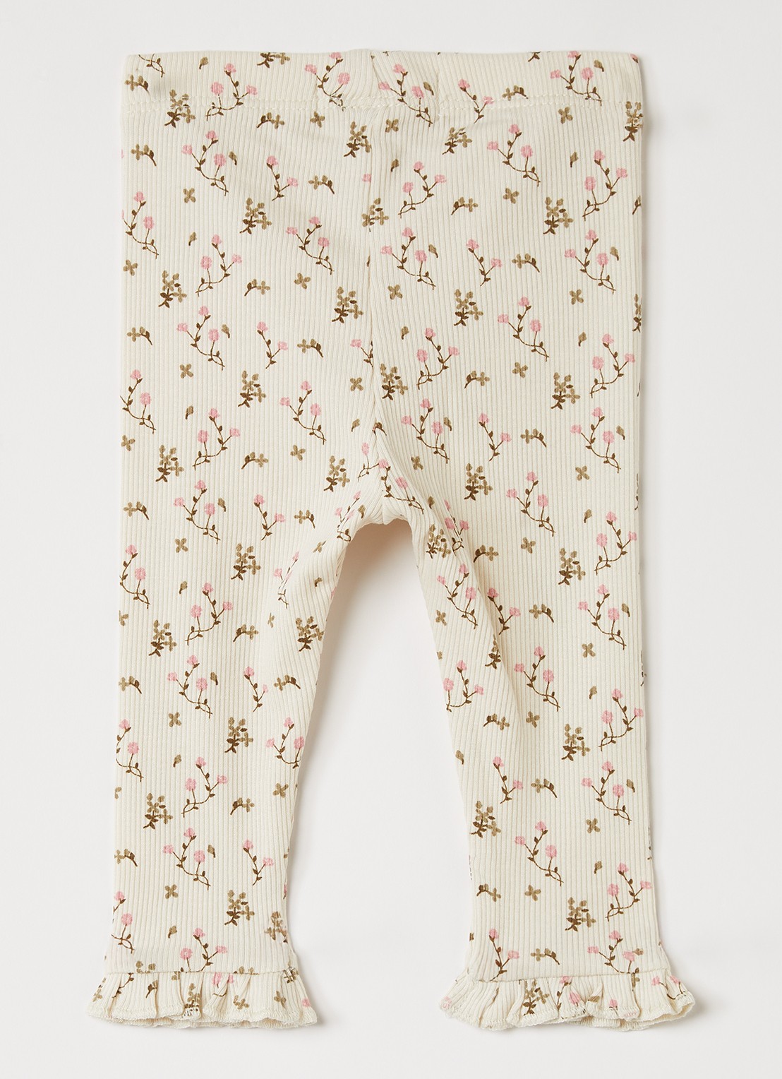Lil 'Atelier NBFLago legging met bloemenprint - voorkant 3 creme