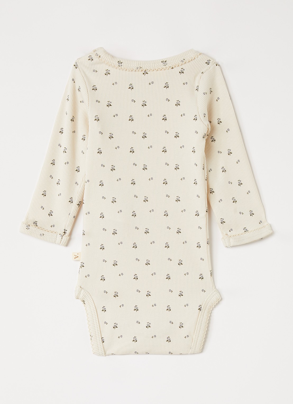 Lil 'Atelier NBFLago romper met bloemenprint - voorkant 2 gebroken wit