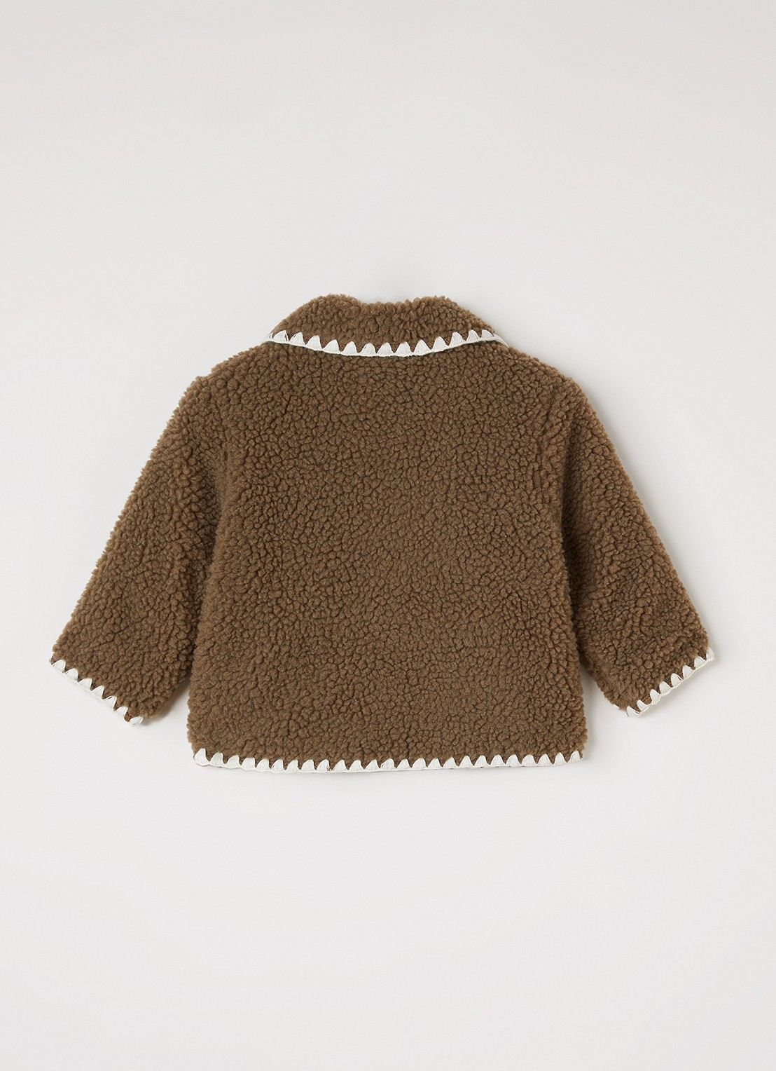 Lil 'Atelier NBFLajo jack van teddy met kraag - achterkant lichtbruin